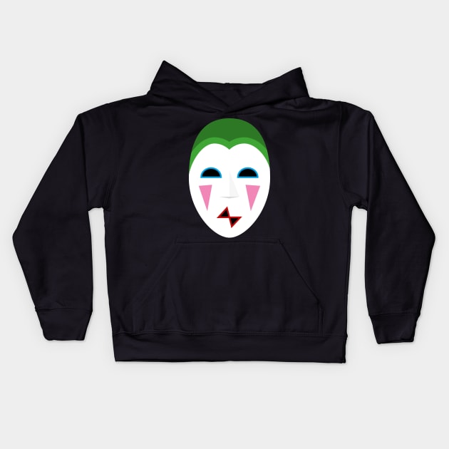 Dr Who Black Orchid harlequin mask Kids Hoodie by Function9